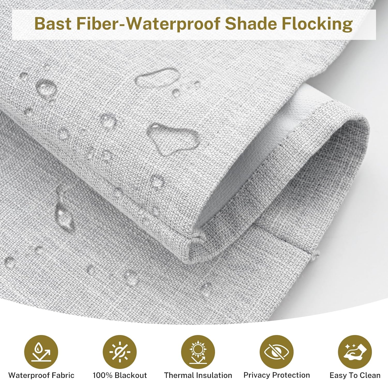 Waterproof Fabric Roman Shades for Indoor Windows