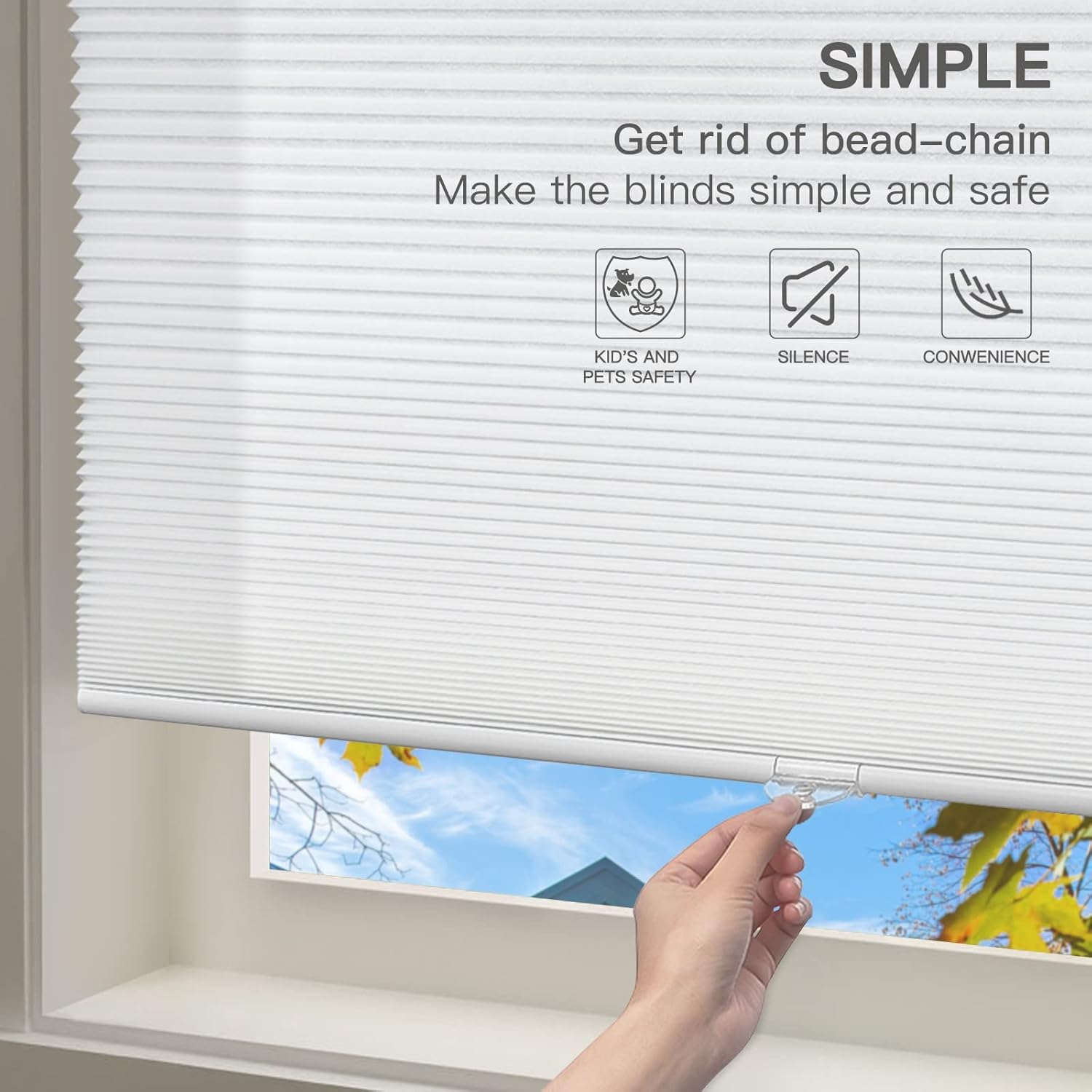 Light Filtering Cellular Blinds for Windows Door