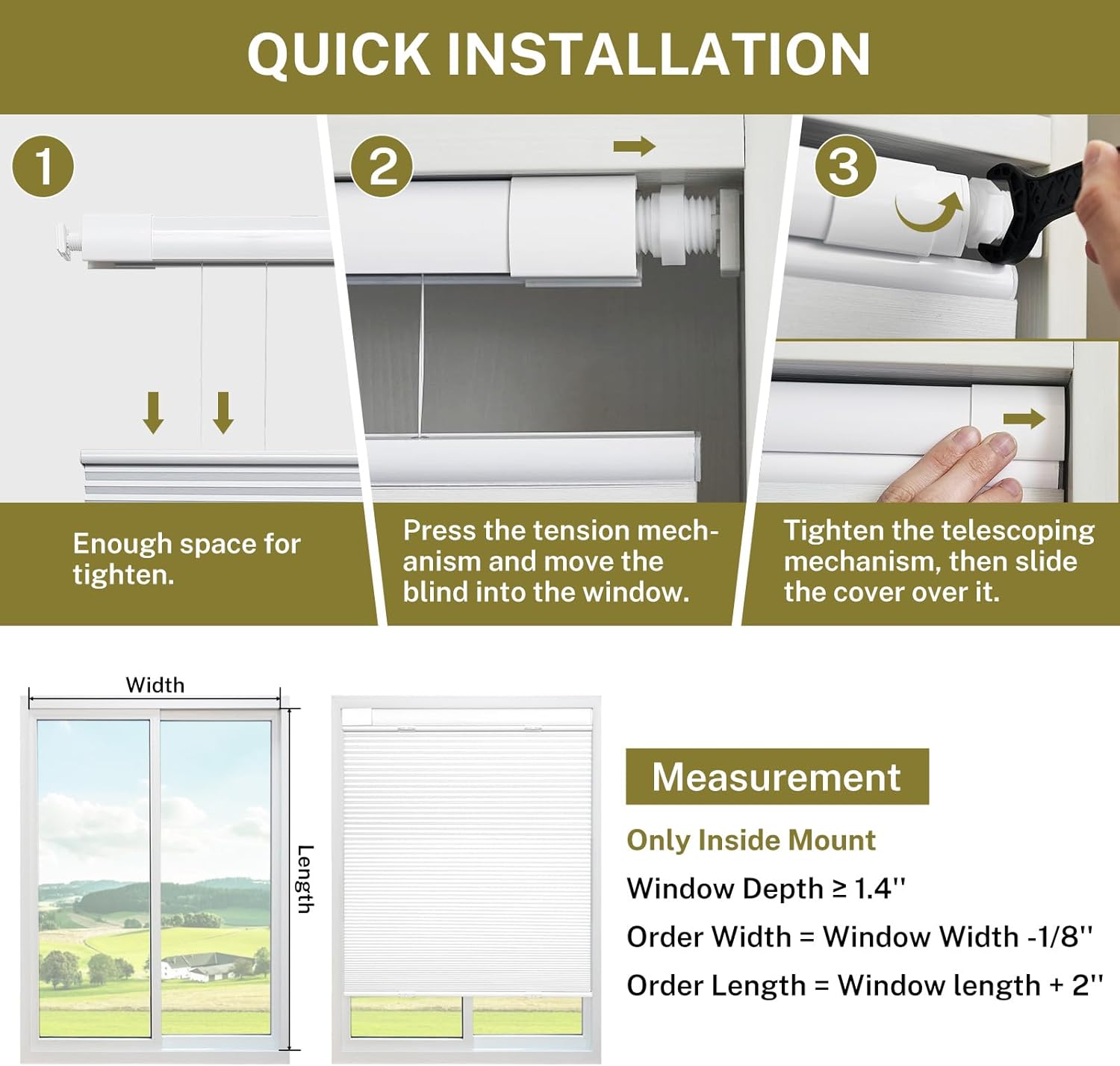 Light Filtering Top Down Bottom Up Cordless Cellular Shades 