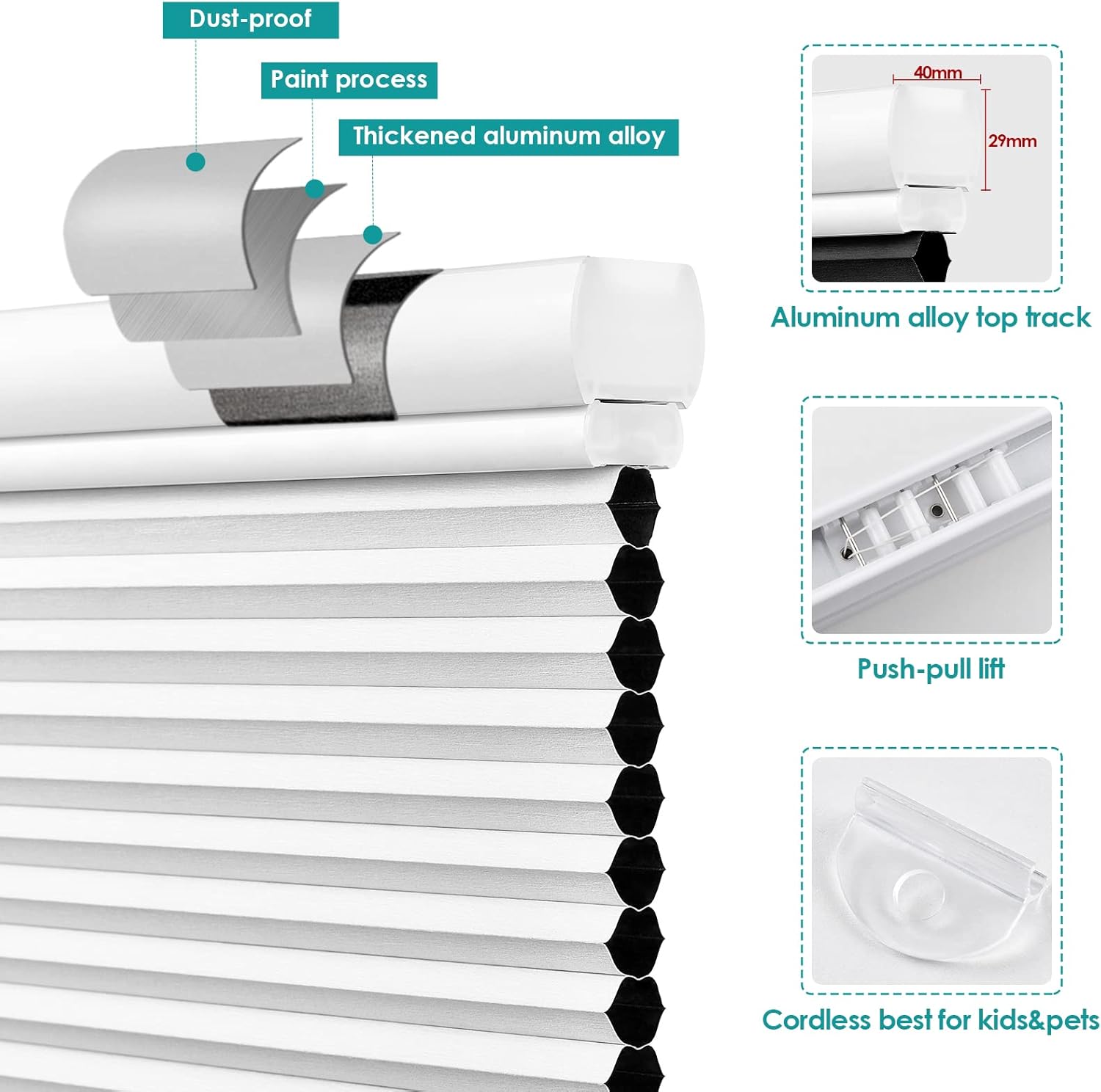 Cordless Top Down Bottom Up Cellular Shades