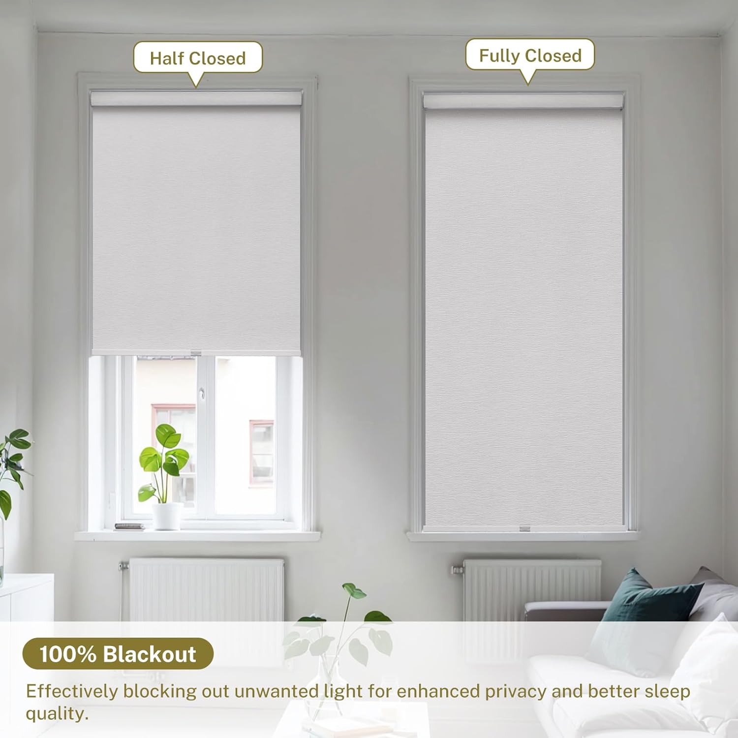 Cordless Roller Shades Upgraded Upper Beam