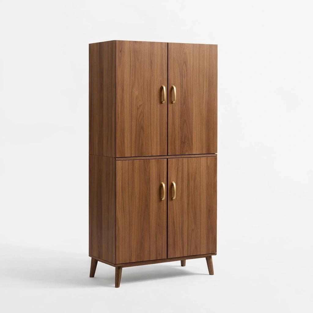 Armoire bois compacte deux niveaux-serqonix