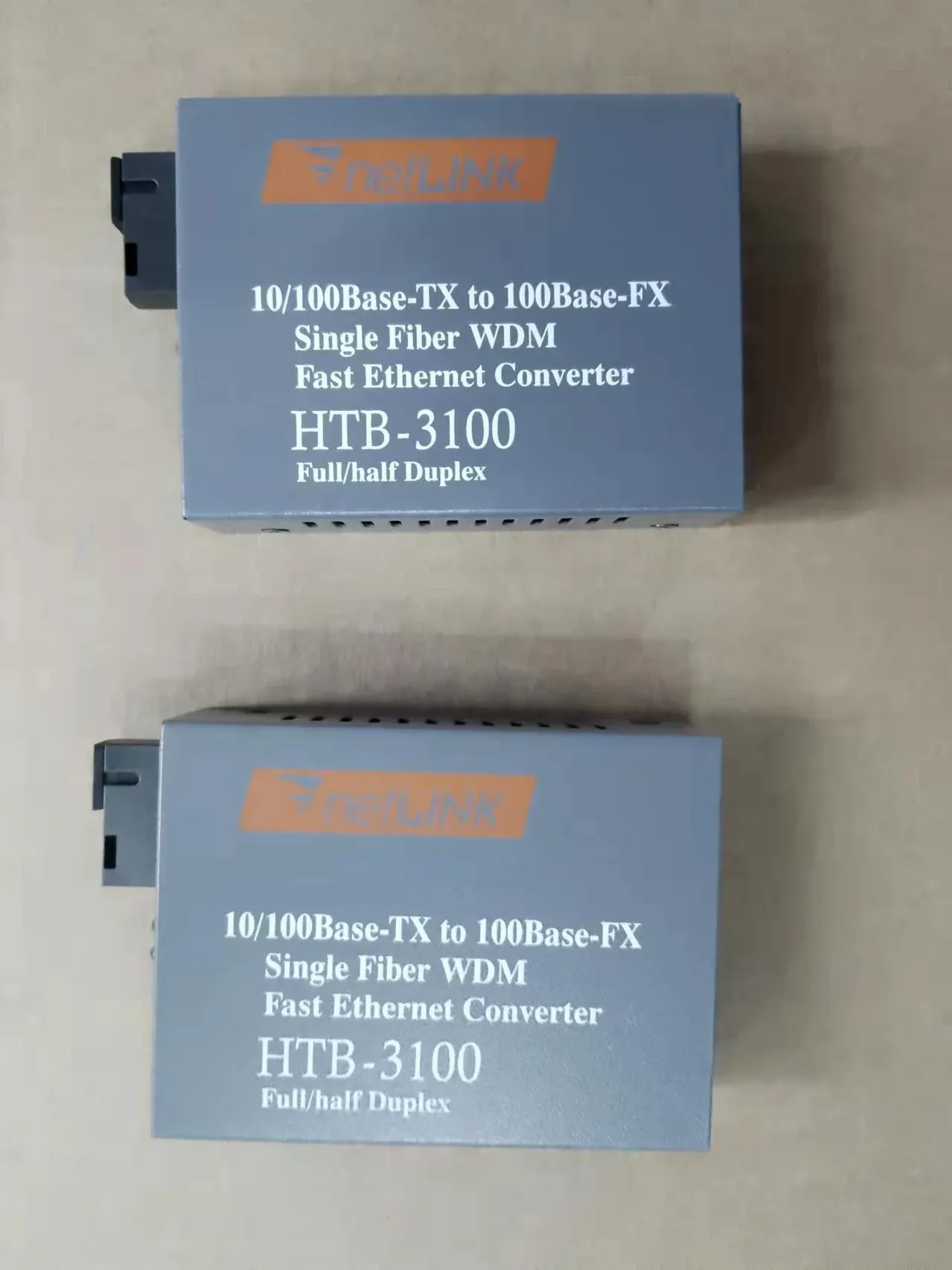 HTB-3100AB 25KM AB 10/100Mbps Fiber Optical Media Converter Single Mode Single Fiber SC Po