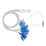PLC 1x16 Mini Steel Tube Fiber Optic Splitter SC/UPC 0.9mm Singlemode Telecom-Grade