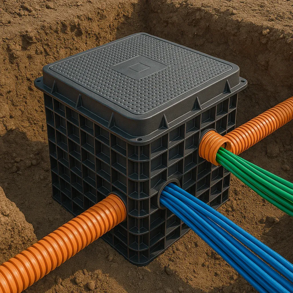 Fiber Optic Handhole Vault Underground Enclosure Box for Telecom Cable Management-boxintelecom