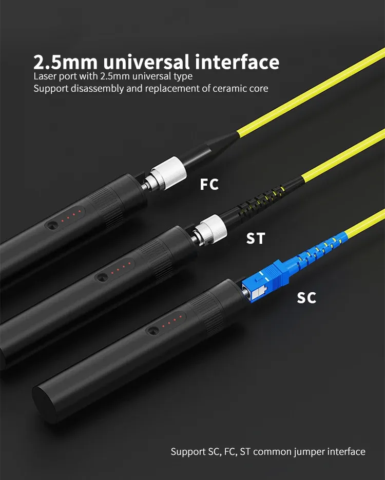 VFL B5S Fiber Optic Visual Fault Locator Laser Pen Pointer 5mw 15mw 20mw 30mw Metal Rotati