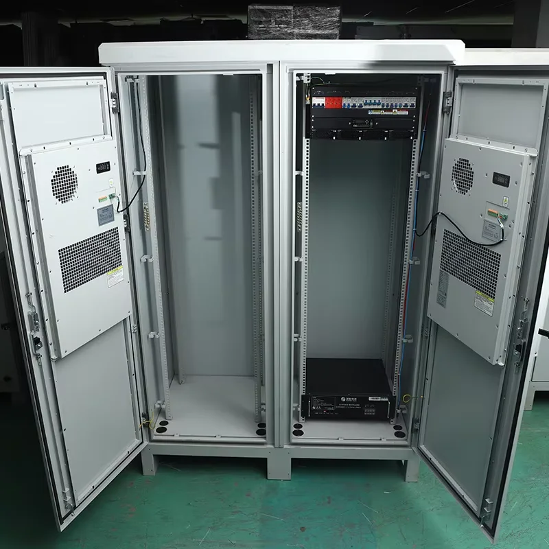 RH Brand Factory Customized 40U Outdoor Telecom Cabinet IP65 Stainless Steel Electronics Instrument Enclosure Double Door Powder-boxintelecom