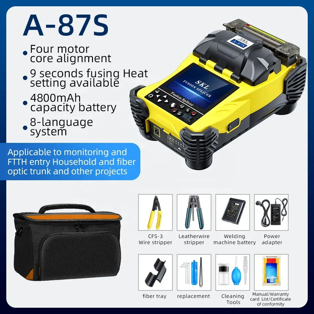 Automatic Fusion Splicing Machine FTTH Optical Fiber Welding Machine Handheld Splicing Mac