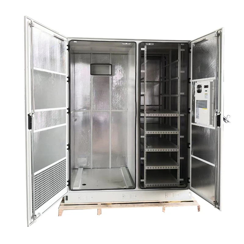 38U Height Outdoor Data Cabinet Floor Mounted 19 Stainless Steel IP55 Weatherproof Telecom Equipment Racks Outdoor Dual Door-boxintelecom