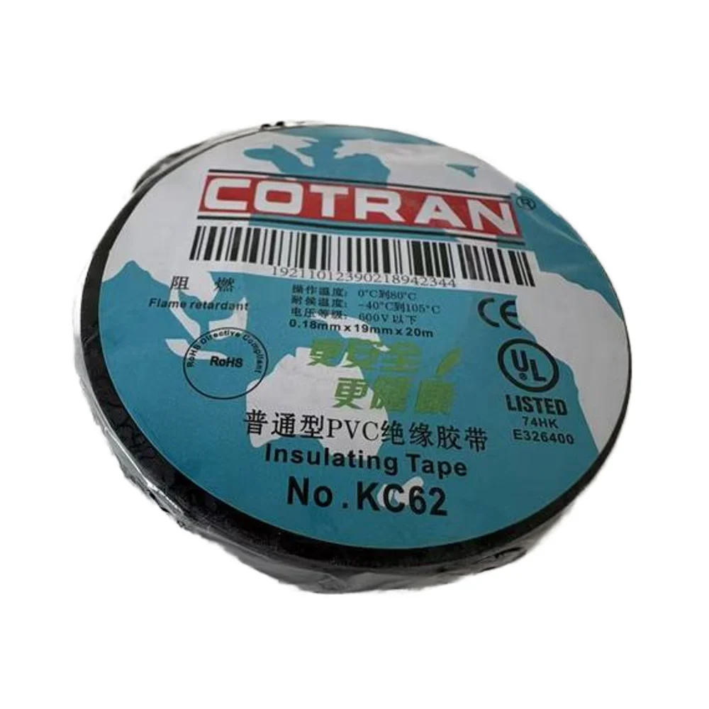 COTRAN KC62 10m Economical Waterproof PVC Tape Practical Materials for Electrical Insulation-boxintelecom