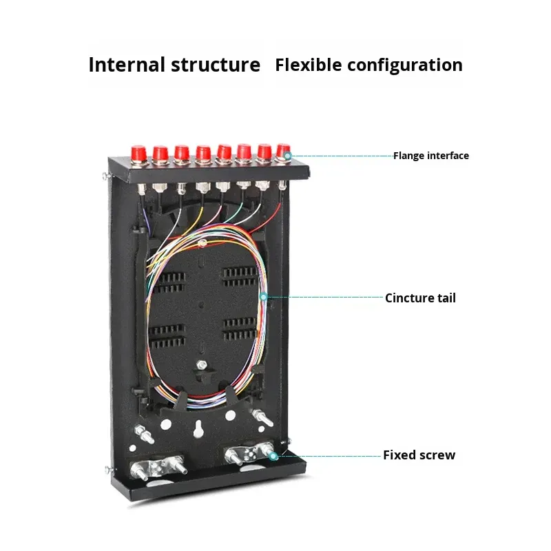 4/8/12/24 Port SC Fiber Optic Terminal Box Full Set Splice Box with Pigtail and Flange for