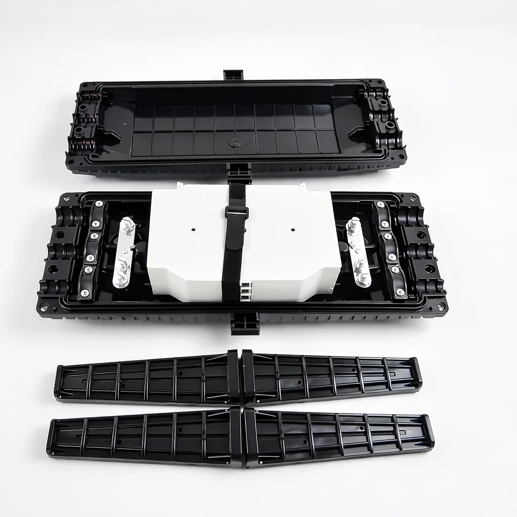 Madidi Fiber Optic Box 24/48/96 Cores Horizontal Joint Closure Splice Enclosure with 3 Inl
