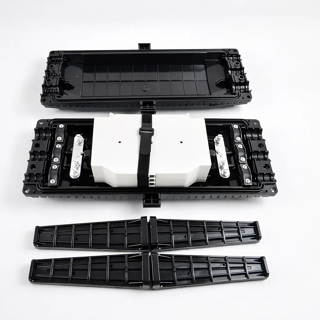 Madidi Fiber Optic Box 24/48/96 Cores Horizontal Joint Closure Splice Enclosure with 3 Inl