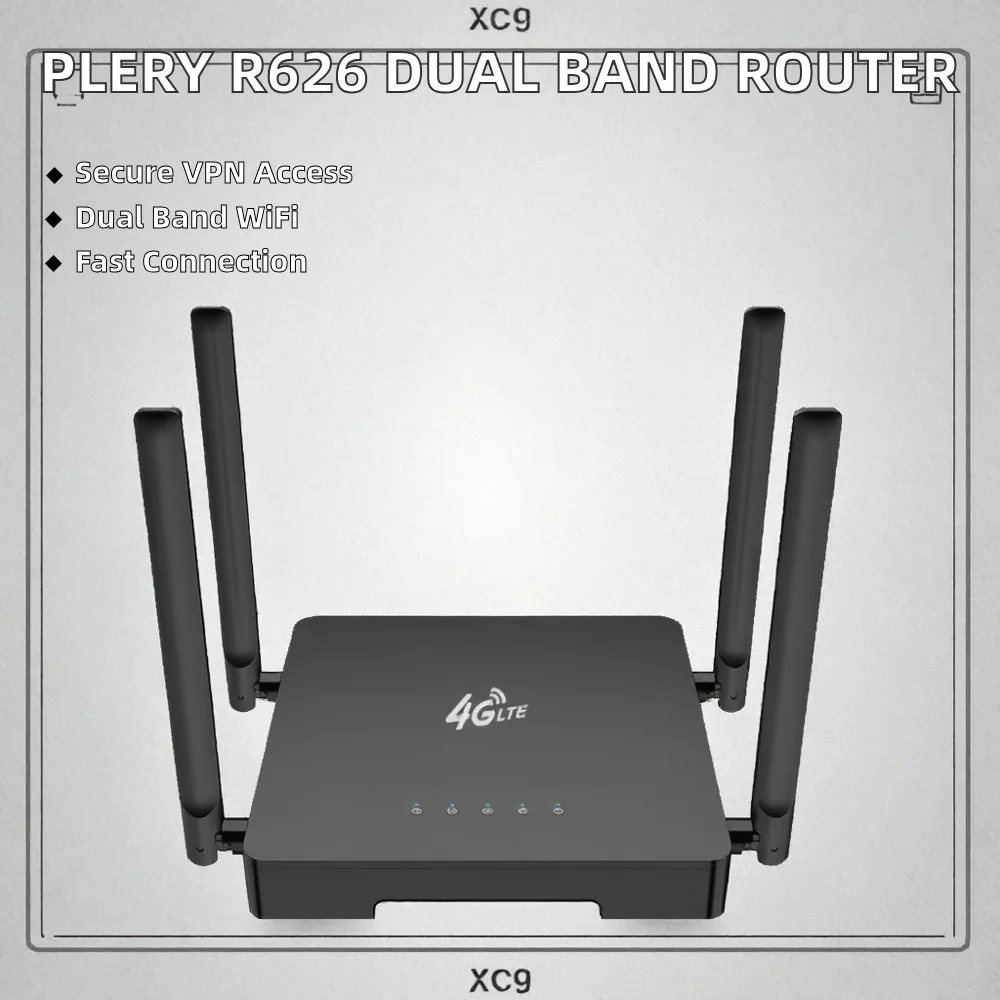 Plery R626 4G Dual Band LTE Broadband Router Home New Product 802.11ac Firewall VPN Function WEP Encryption-boxintelecom