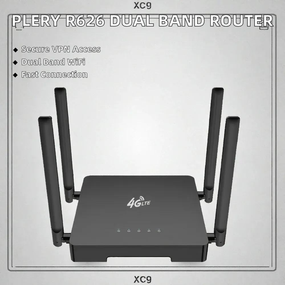Plery R626 4G Dual Band LTE Broadband Router Home New Product 802.11ac Firewall VPN Function WEP Encryption-boxintelecom