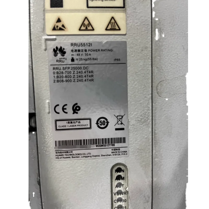 RRU 5512T 02312YMW 5512F 02313XKG RRU5509T 02312GEB 700+800+900M 4T4R Wireless Communicati