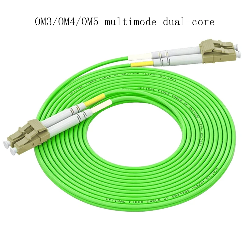 Telecom-Grade 10G Fiber Optic Patch Cable LC-LC Duplex Multimode OM3/OM4 50/125 LSZH Low-L