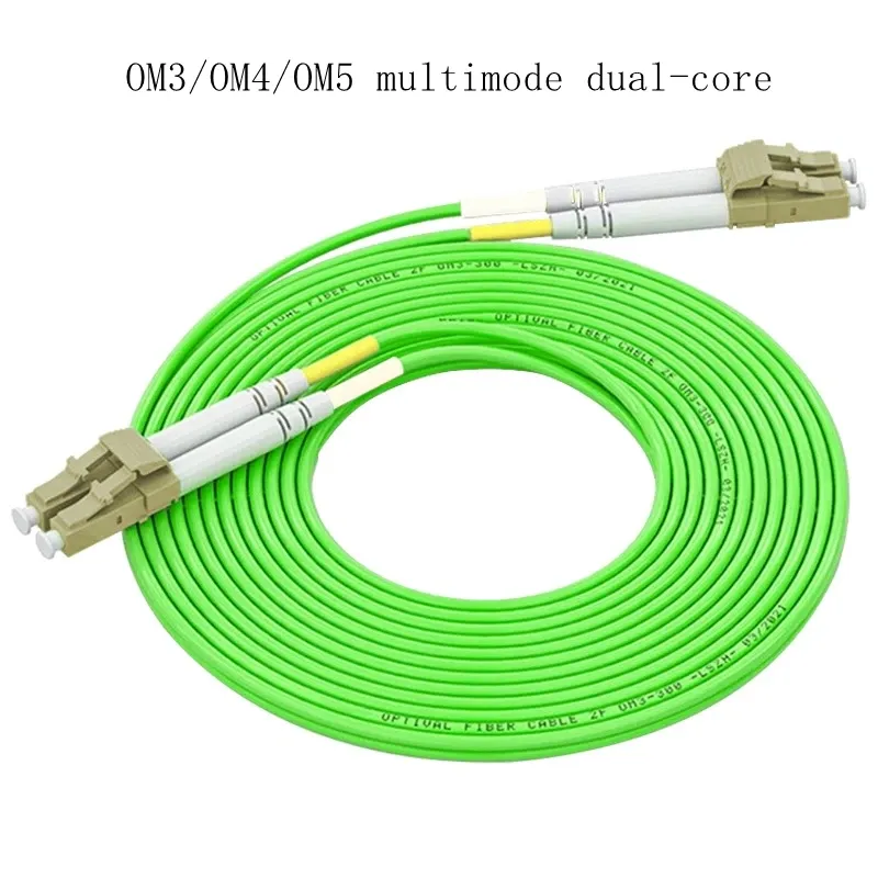 Telecom-Grade 10G Fiber Optic Patch Cable LC-LC Duplex Multimode OM3/OM4 50/125 LSZH Low-L