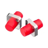 High Quality FC Single Mode Fiber Optic Adapter Square Metal Flange Coupler for FTTH Netwo
