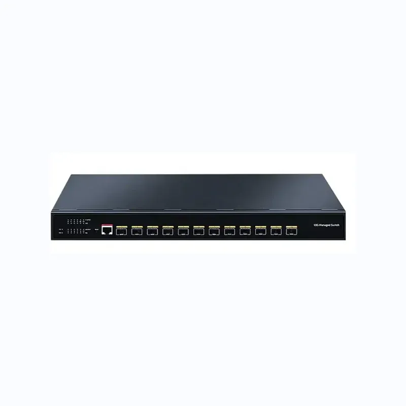 10G Enterprise Ethernet Switch 12 SFP Ports Optical SFP with QoS/VLAN/IGMP/DHCP 1U Rackmount 12K Jumbo Frame-boxintelecom