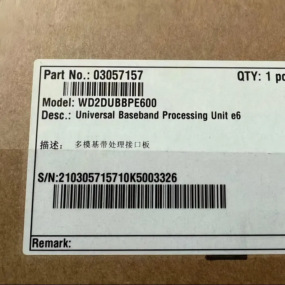 UBBPE6 Universal baseband processing unit e6 WD2DUBBPE600  03057157