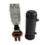 Vertical 1 in 2 Out Waterproof Fiber Optic Splice Closure Dome Type Cable Joint Enclosure
