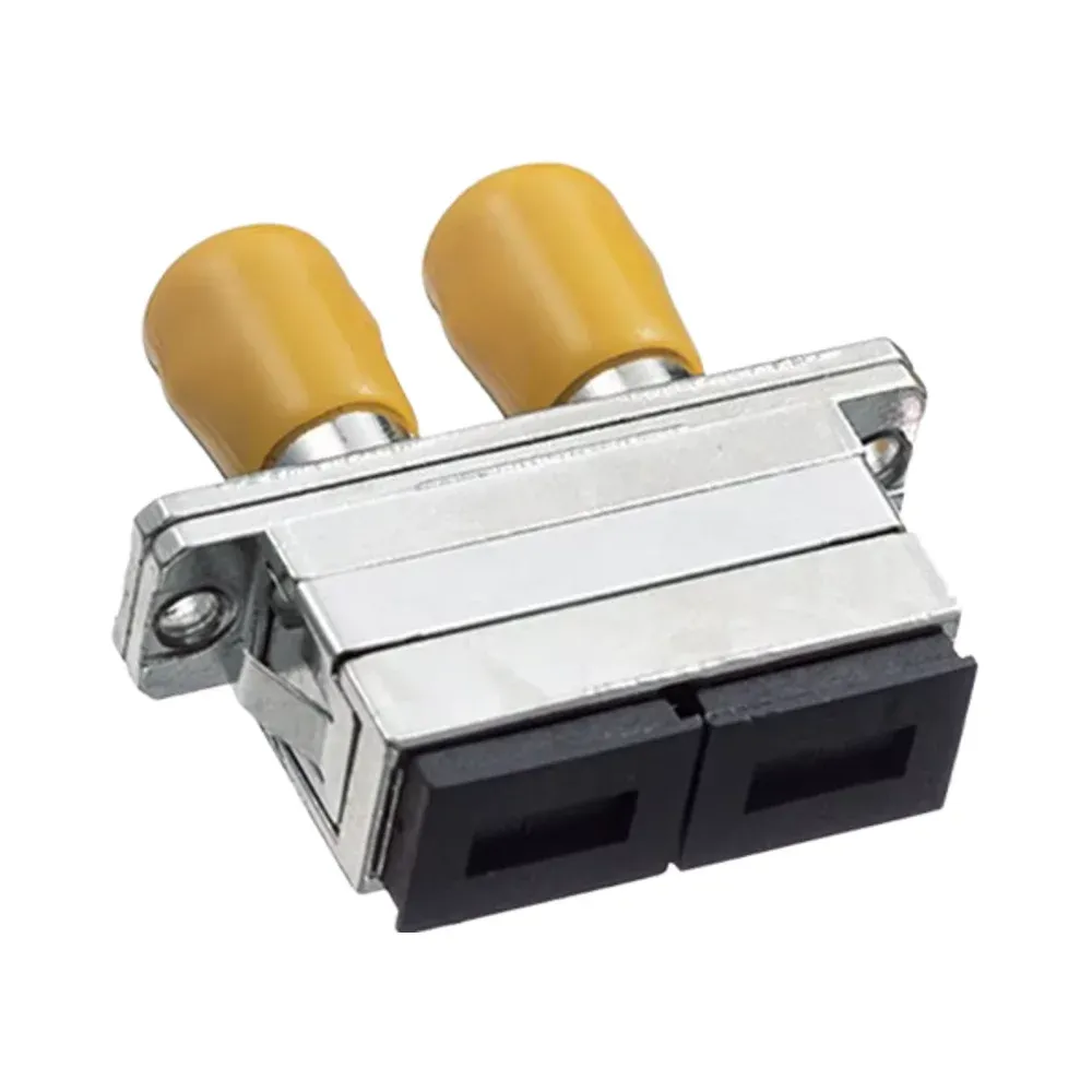 Telecom Grade Dual Core LC Connector Optical Sc-St Adapter Dual Metal Fiber Optic Flange f