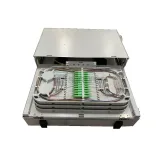 FTTH ODF 1U Fiber Optic Distribution Frame Patch Panel 19 21 Inch for Support 8 Splice Tra