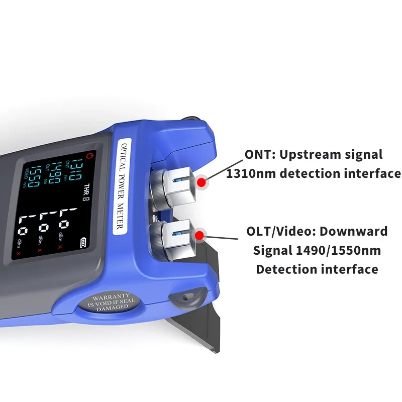 P1 Optical Power Meter Fiber FTTH OPM Multi-Interface Light Failure Tester with POE Network 850-1625nm SC/FC/ST-boxintelecom