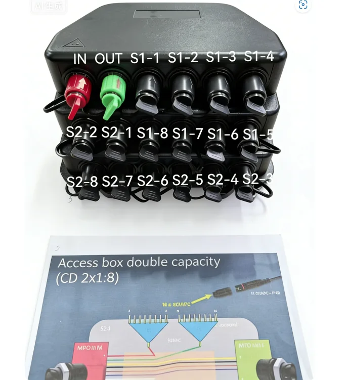 18 Port Pre-Terminated FTTH Fiber Optic Distribution Box, Waterproof Outdoor Terminal Box with Splitter for FTTx Networks-boxintelecom