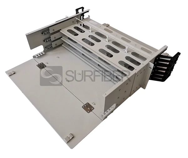 High Density 3U MTP MPO Fiber Optic Patch Panel with ODF Enclosure 3U Chassis Modules for 