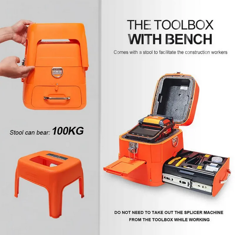 AI-9 Fiber Welding Machine Six Motor Automatic Main Line Fiber Optic Cable Fusing Equipment Fusion Splicer-boxintelecom