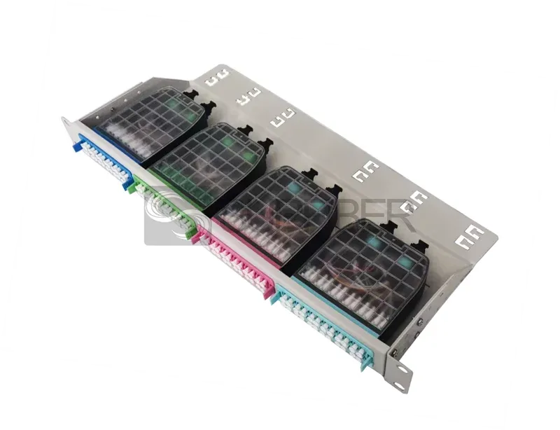 High Density 96cores SC/UPC Fiber Optic Patch Panel Fixed Type Cable Management Holes 4G W