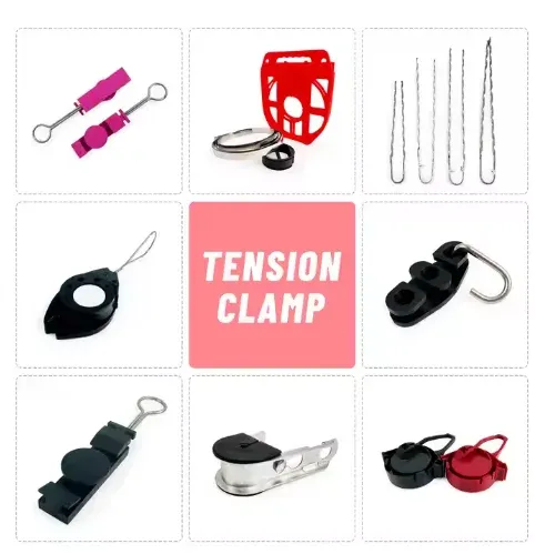 FTTH High Tension Flat Cable Clamp for Fiber Optic Drop Cable ADSS Suspension Clamp Made P