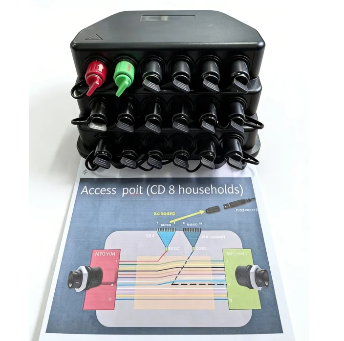 18 Port Pre-Terminated FTTH Fiber Optic Distribution Box, Waterproof Outdoor Terminal Box with Splitter for FTTx Networks-boxintelecom