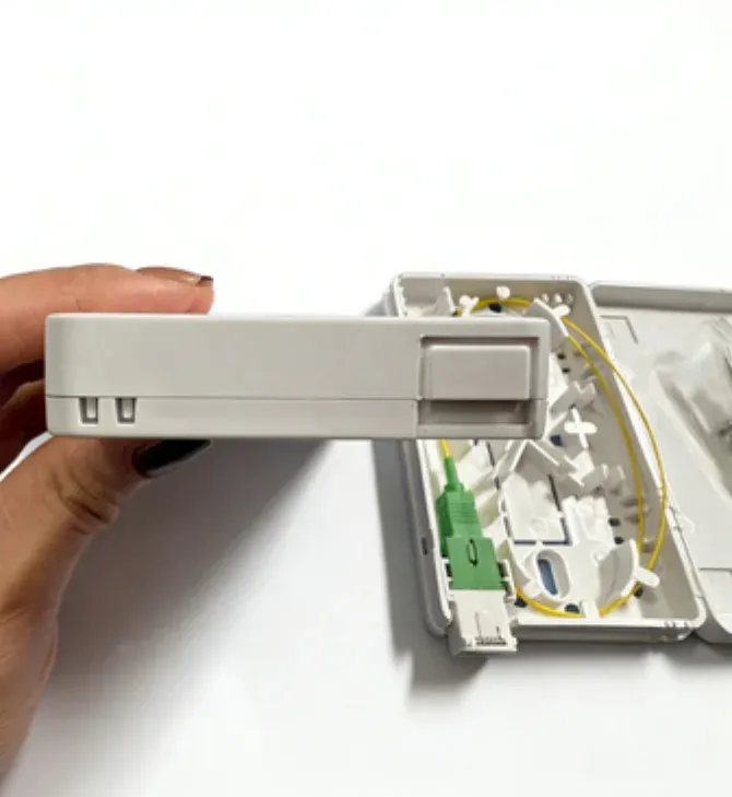 Fiber Optic Easy Faceplate 1 Port Distribution Box SC Adapter Wall Outlet for FTTH Indoor Fiber Termination-boxintelecom