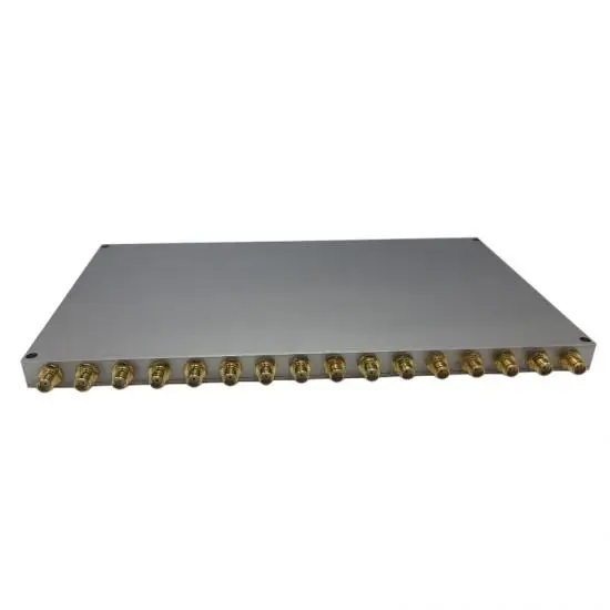 Hot Sale Telecom Parts 0.6-6GHz 30W Wilkinson Model 16 Way Power Splitter With SMA Female 