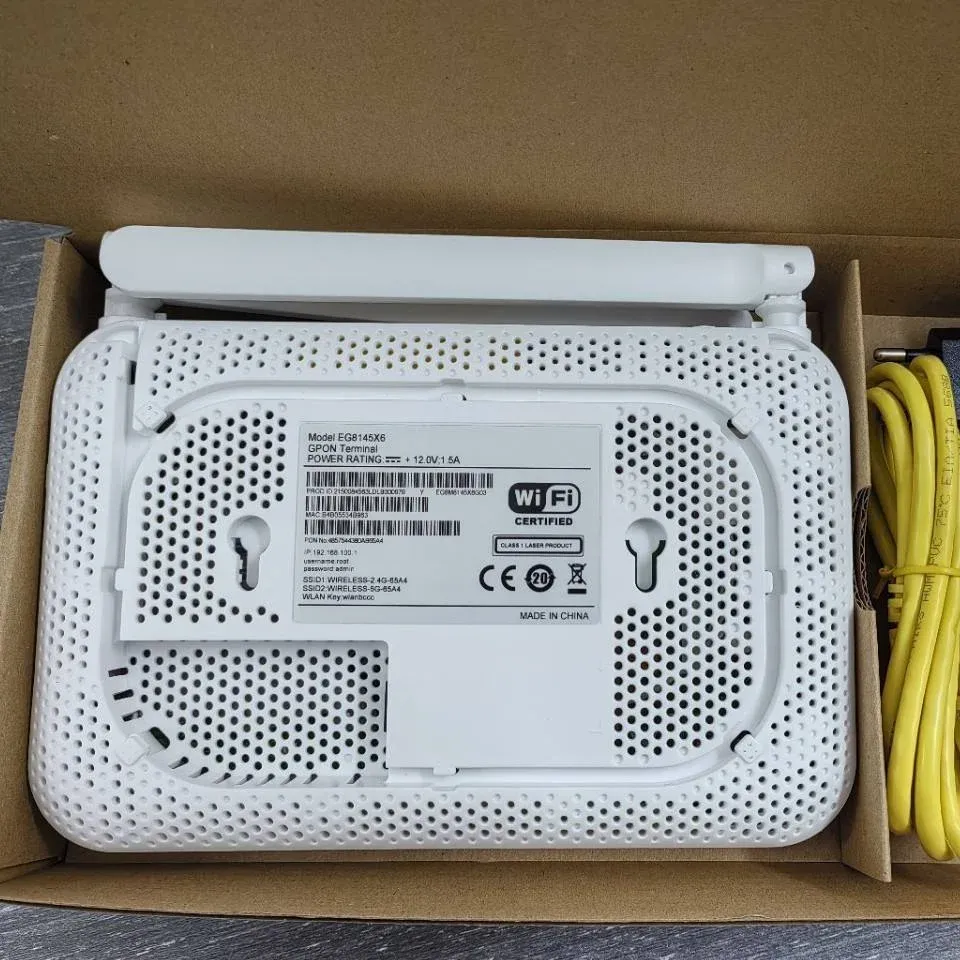 ONT EG8145X6 GPON TEL+WIFI2.4G/5G WIFI6 Dual Band FTTH Fiber Optic Equipment EG8145X6-boxintelecom