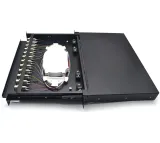 12 Port Fiber Optic Patch Panel, 12-Core SC MM ODF, Rack-Mount Optical Distribution Frame 
