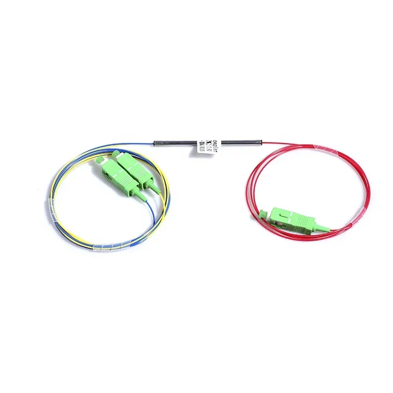 FTTH 1X2 LC/Sc APC/Upc Mini Steel Tube 0.9mm Fiber Optic Fbt with Connector