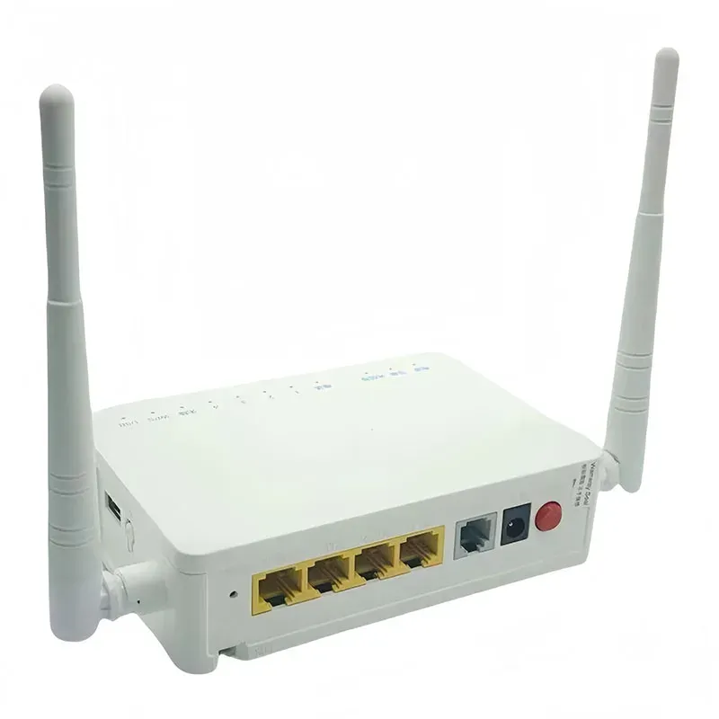 F663NV9 GPON ONT Routers 2GE 2FE 1USB 1TEL External Antenna WiFi Modem VLAN Support English Version 2.4G FTTH XPON ONU-boxintelecom