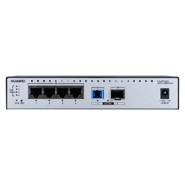 S5731-L Series S5731-L4P2S-RUA AC/DC Adapter Switches 5732 PoE++ 4*10/100/1000 Base Ports 