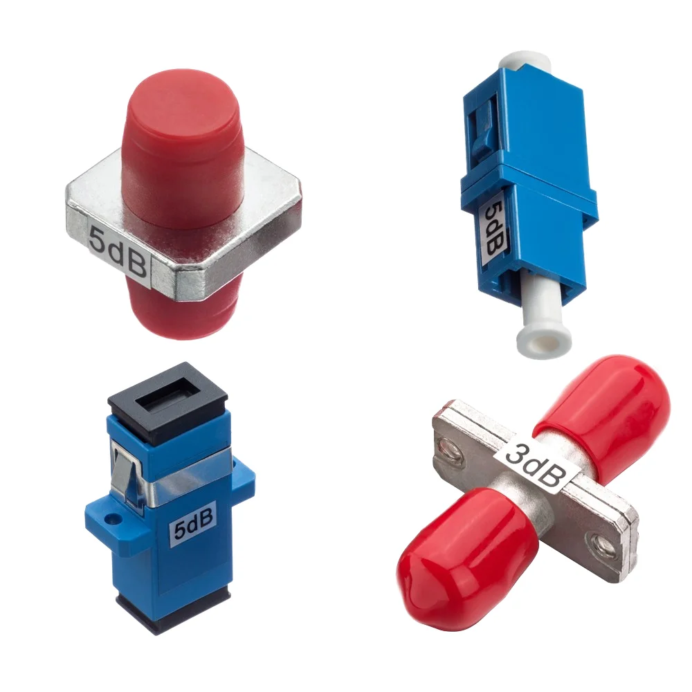 LC/UPC Fiber Coupler Adapter Fixed Attenuator with Flange for Optic Equipment Used for FTT