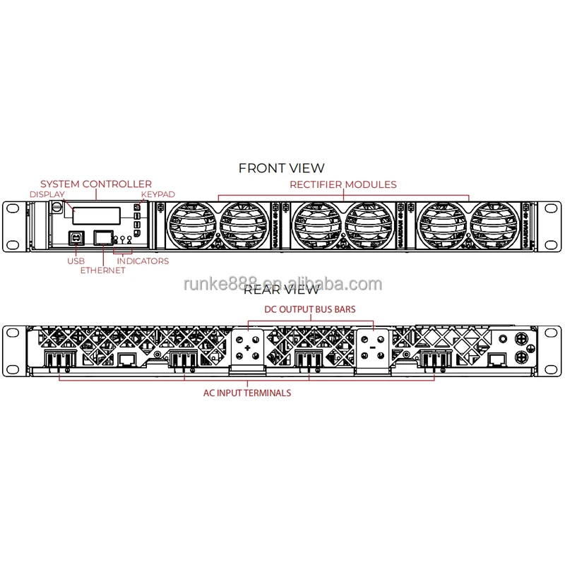 Unipower Guardian Bulk M42 19" Rack-Mount Bulk DC Power System - 48VDC 1200A N+1 Field Replaceable Controller-boxintelecom