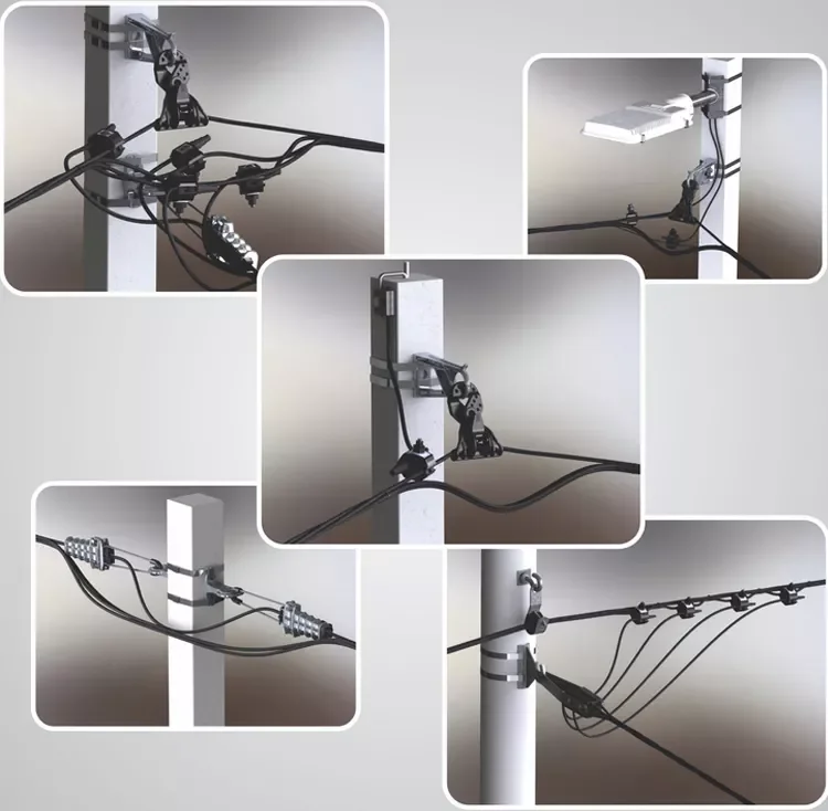 High Tension Wedge Type Fiber Optic Anchor Dead End Tension Clamp PA2000 for FTTH GSM Plas
