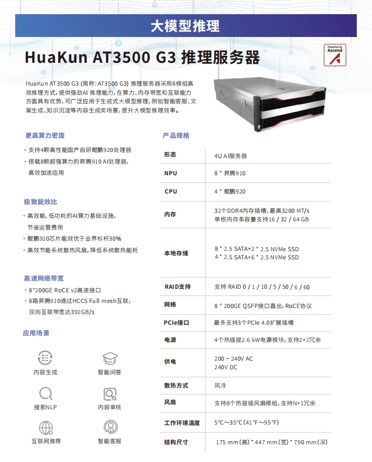 HuaKun AT3500 G3 8GPU Server AI 1