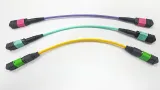 Mpo-Mpo Female Connectors 12 Fiber Multi-Mode OM3 Optical Fiber Patch Cord with 30m Factor
