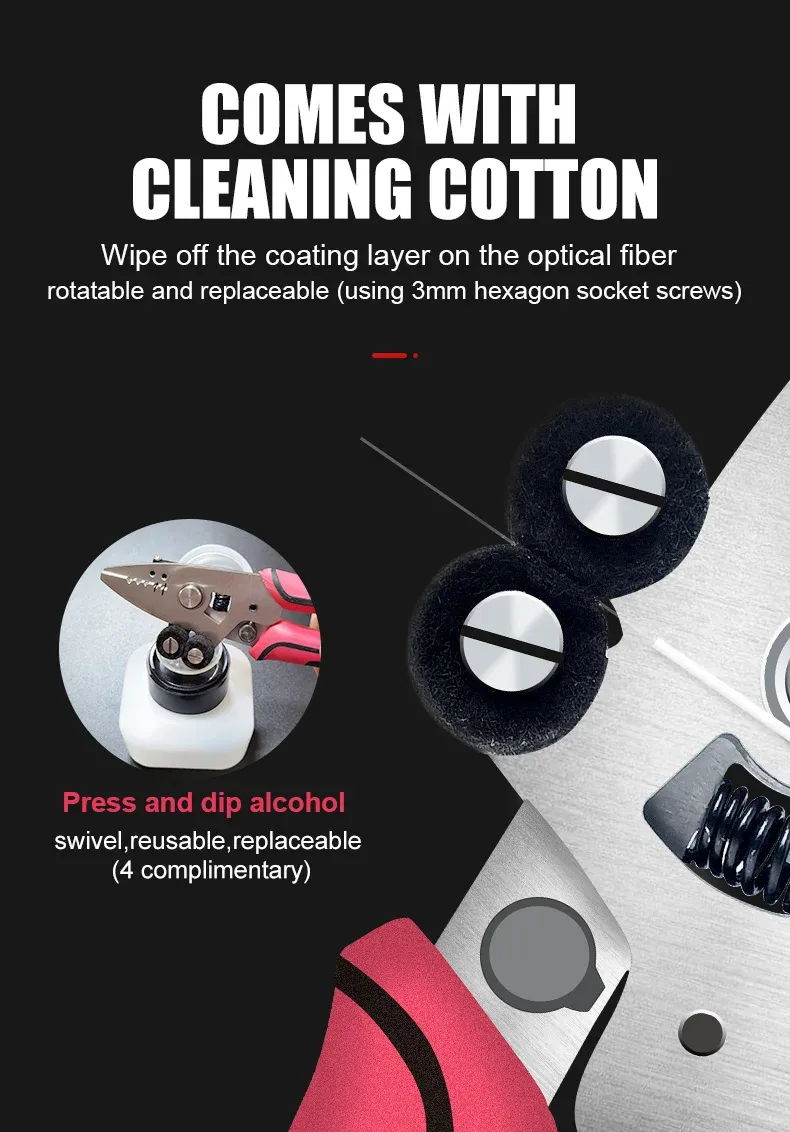 Hot Sell Fiber stripping pliers 8 in 1 Fiber optic cleaning tools
