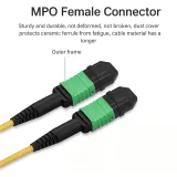 High-Performance MPO/MTP Patch Cord 8 Core OS2 Singlemode G657A1 Fiber LSZH Low Loss IL0.3