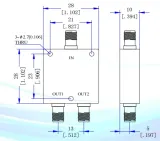 Wide Frequency Range Low VSWR 30W 2-8GHz SMA-F 2Way Power Divider Used for In-building Sol